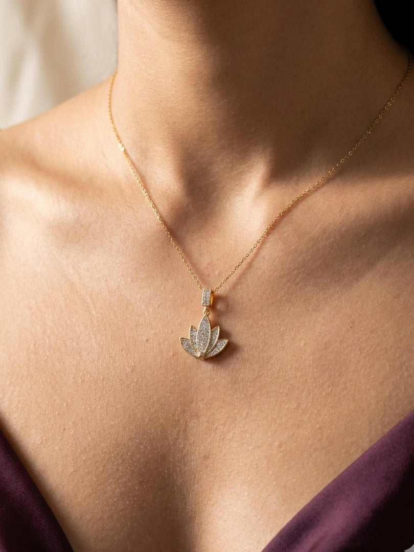 Shimmering Lotus Necklace