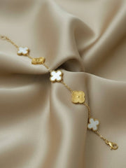 Neelora Ivory Clover Bracelet