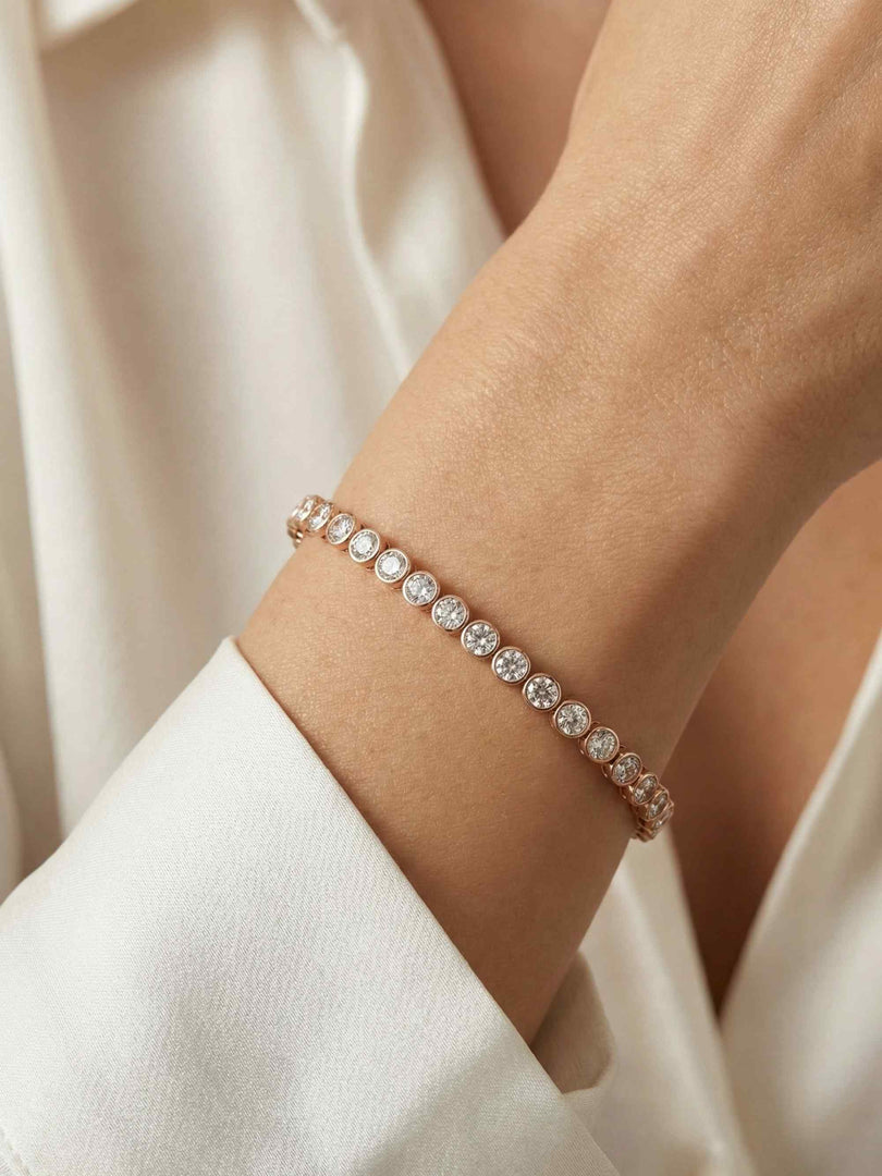 Crystal Cuff Bracelet round tennis