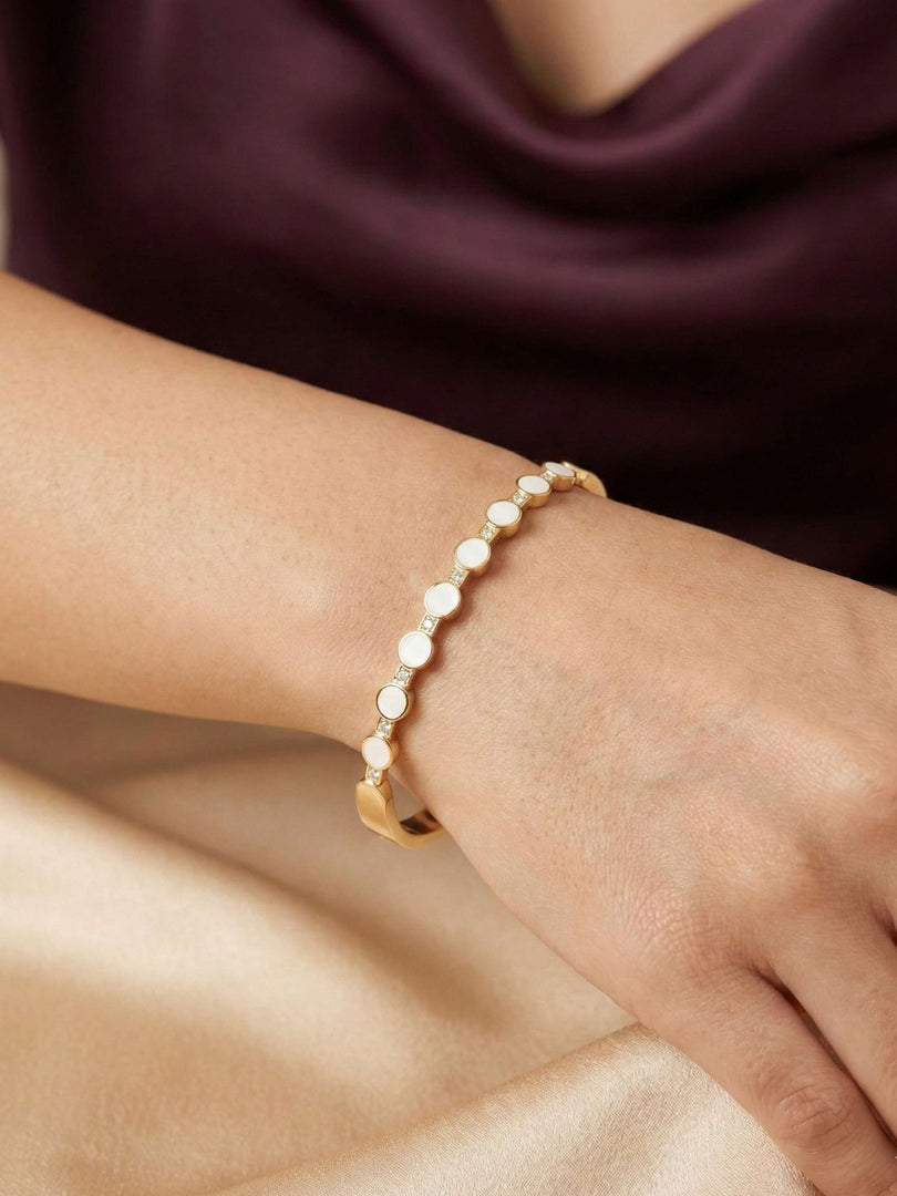 White Enamel Luxe Bracelet