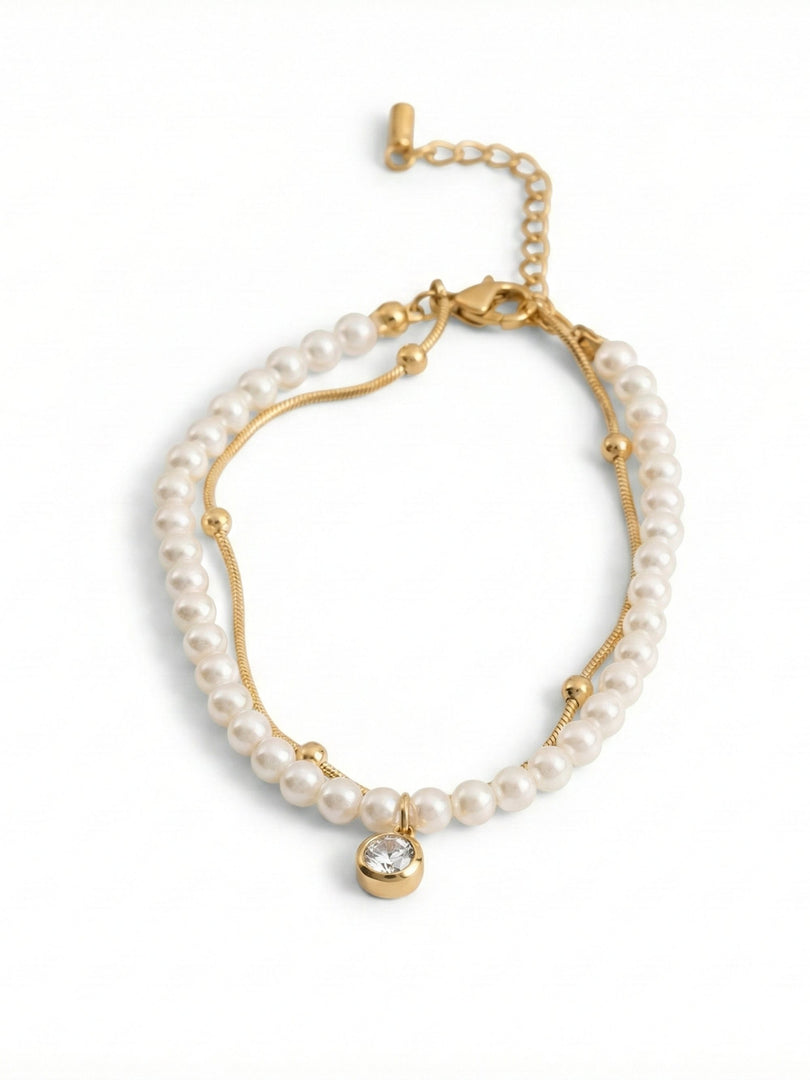 Classic Pearl Fushion Bracelet
