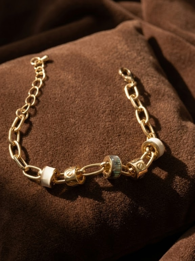 Golden Harmony Link Bracelet