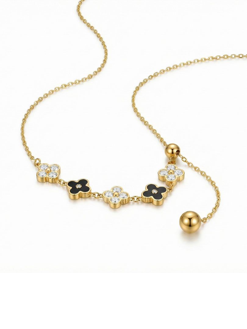 Bella Clover Drop Necklace