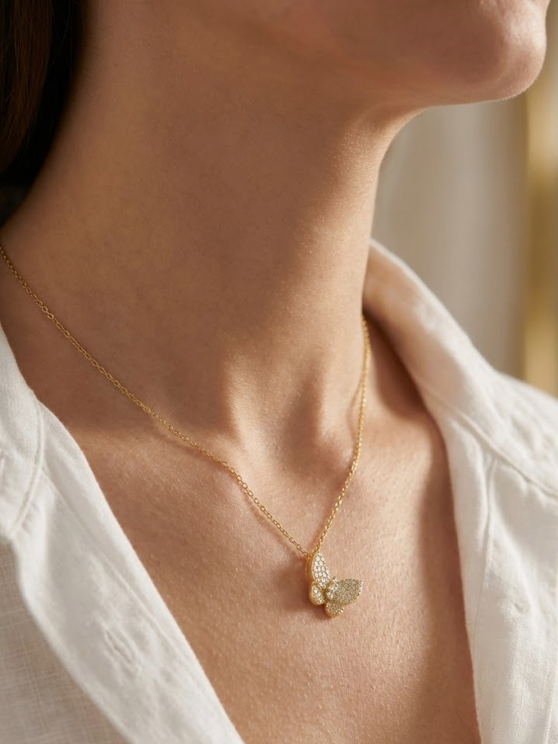 Celeste Butterfly Sparkle Necklace