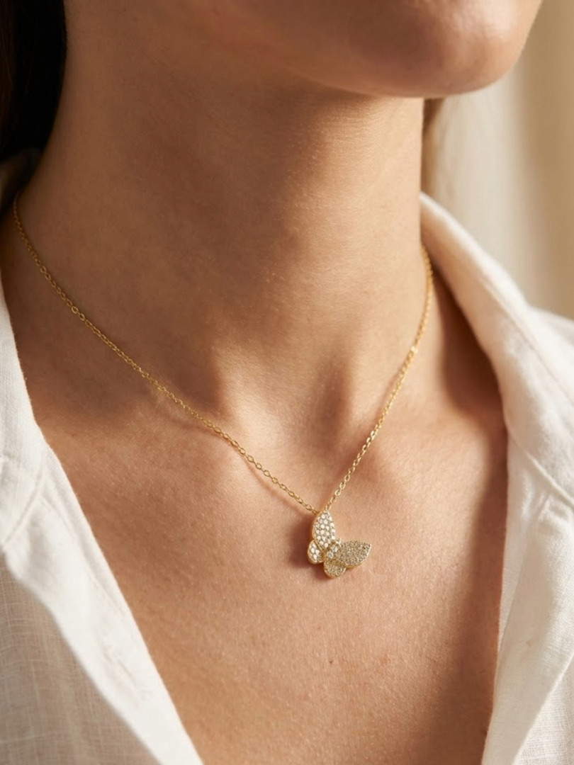 Celeste Butterfly Sparkle Necklace