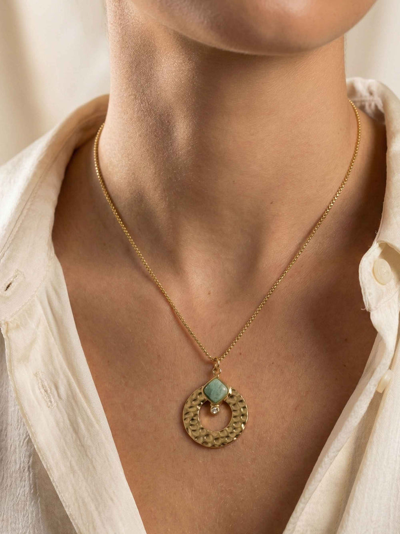 Hammered Halo Necklace