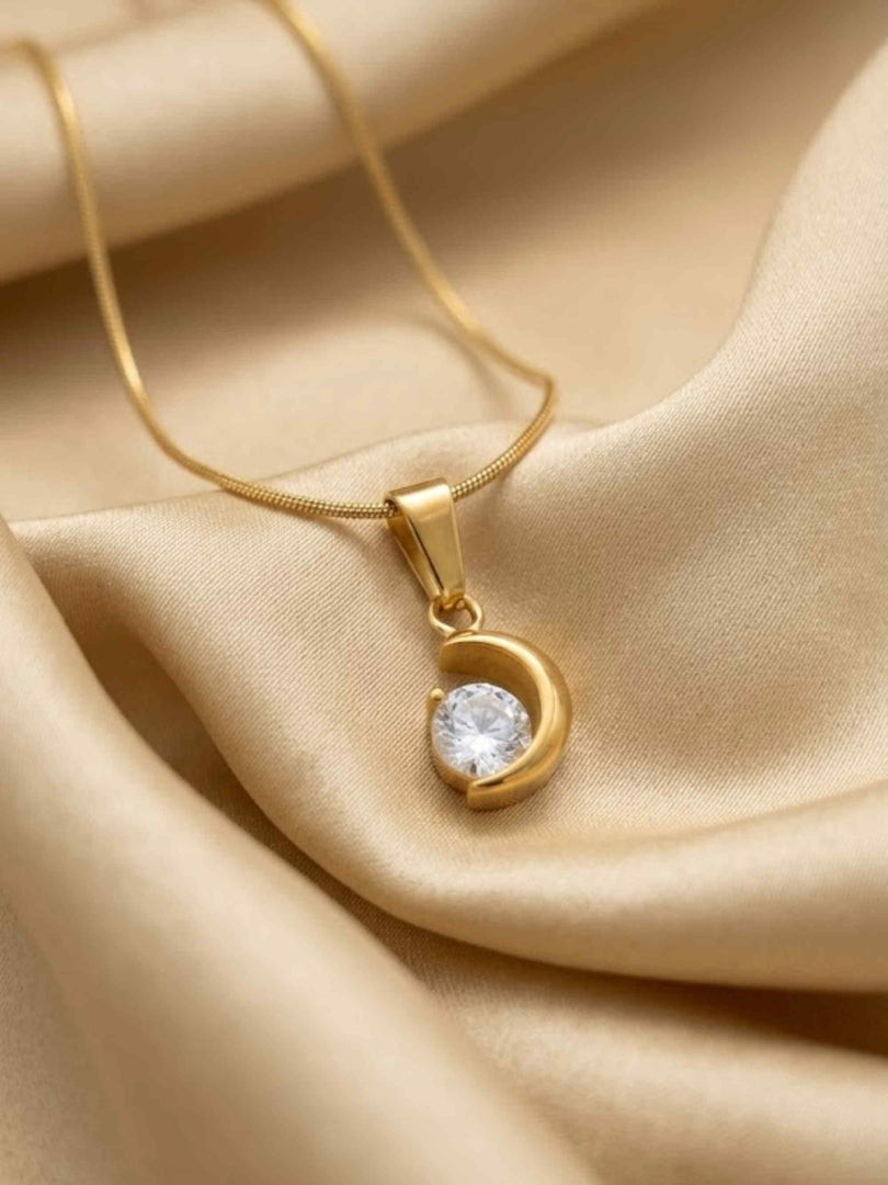 Luna Glow Crystal Pendant Necklace
