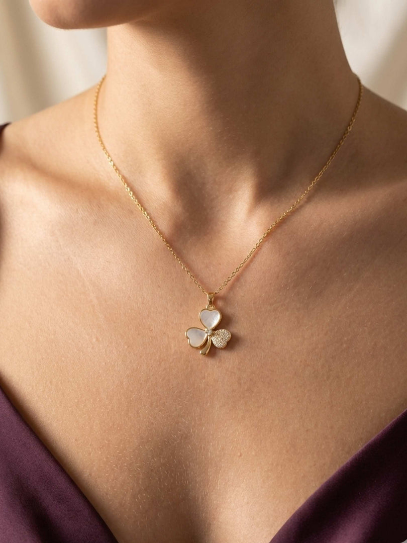 Lucky Hearts Clover Necklace