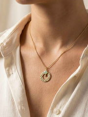 Hammered Halo Necklace