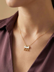 Ivory Cascade Charm Necklace