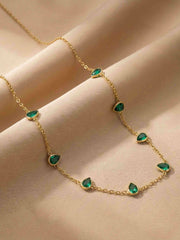 Emerald Teardrop Chain