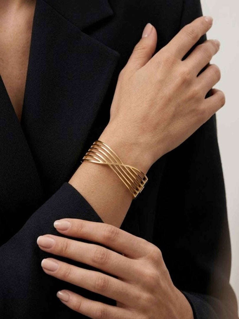 Lyra Multi-Strand Cross Bangle