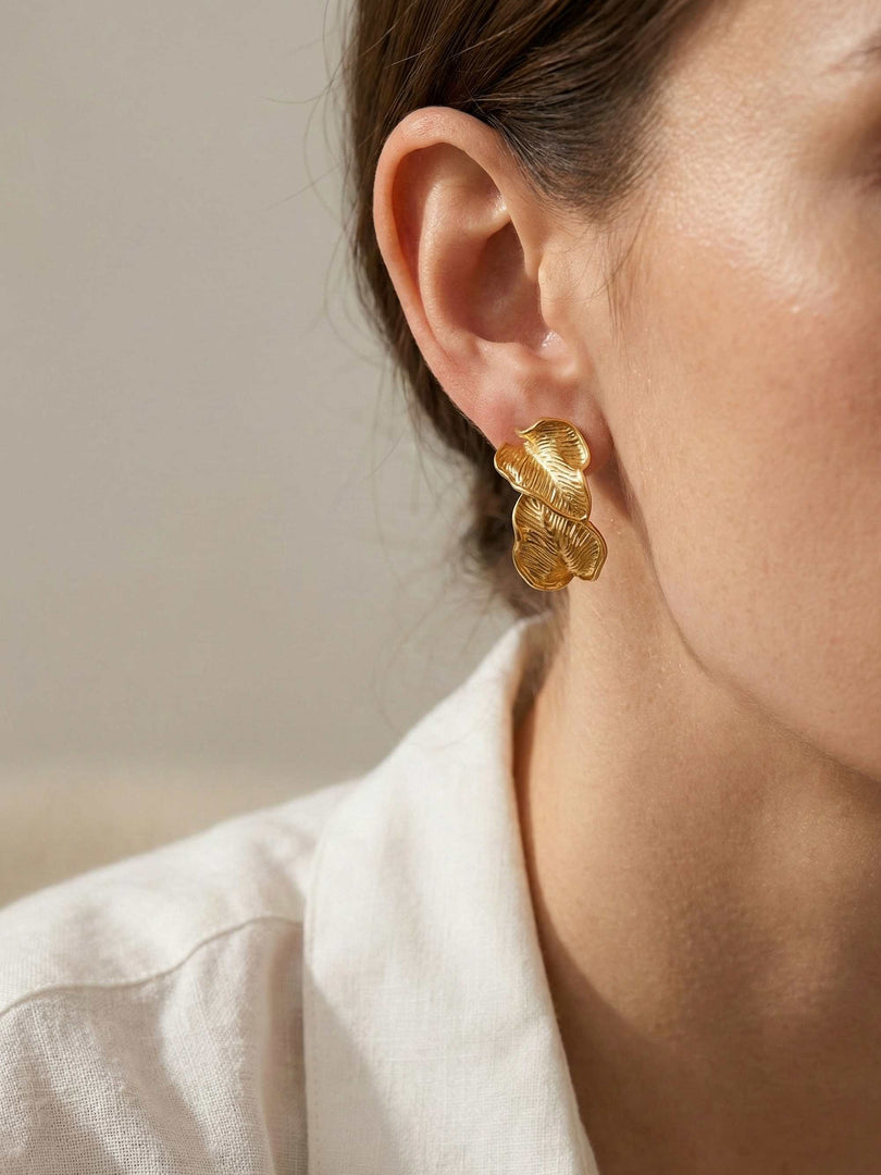Golden Leaf Earring