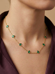 Emerald Teardrop Chain