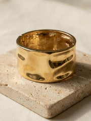Elysian Hammered Gold Bangle