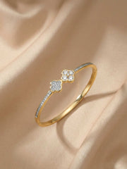 Twin Bloom Pave Bangle