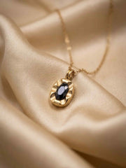 Midnight Aura Crystal Pendant Necklace