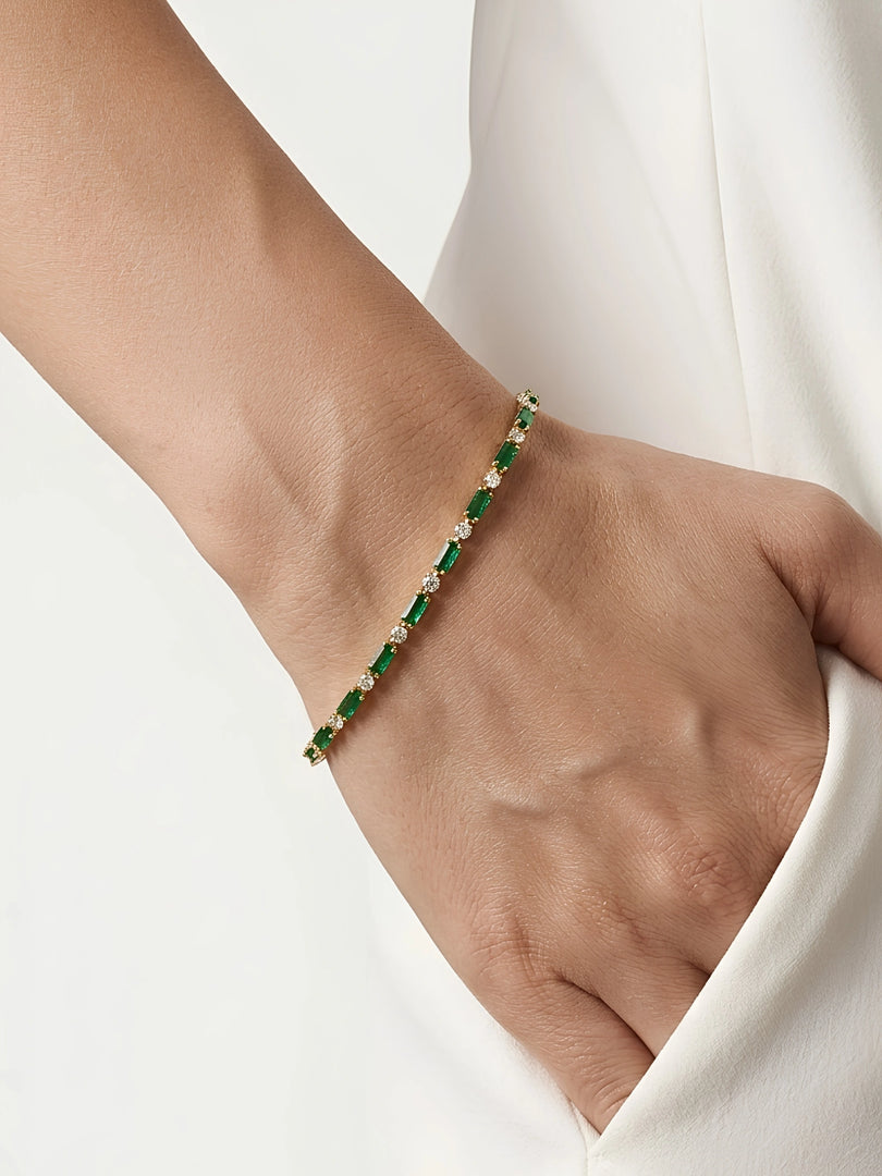 Emerald Riviera Tennis Bracelet