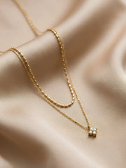 Celeste Clover Layered Necklace