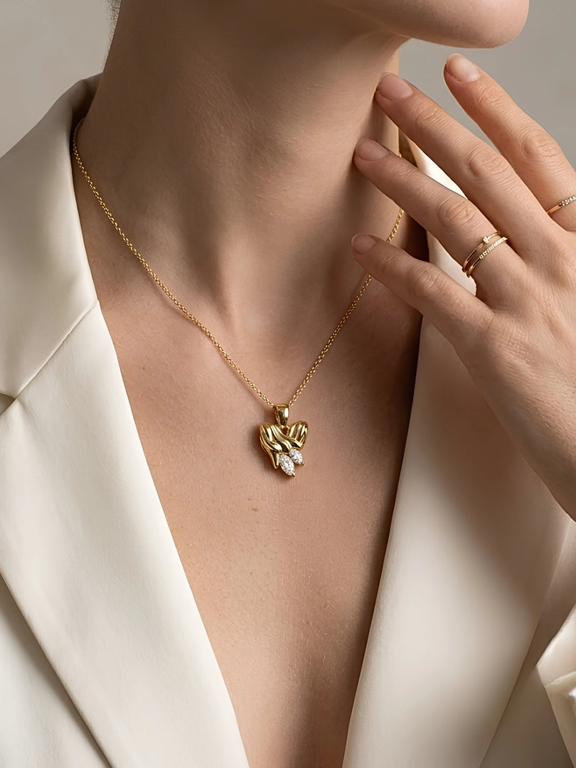 Amour Heart Pendant Necklace