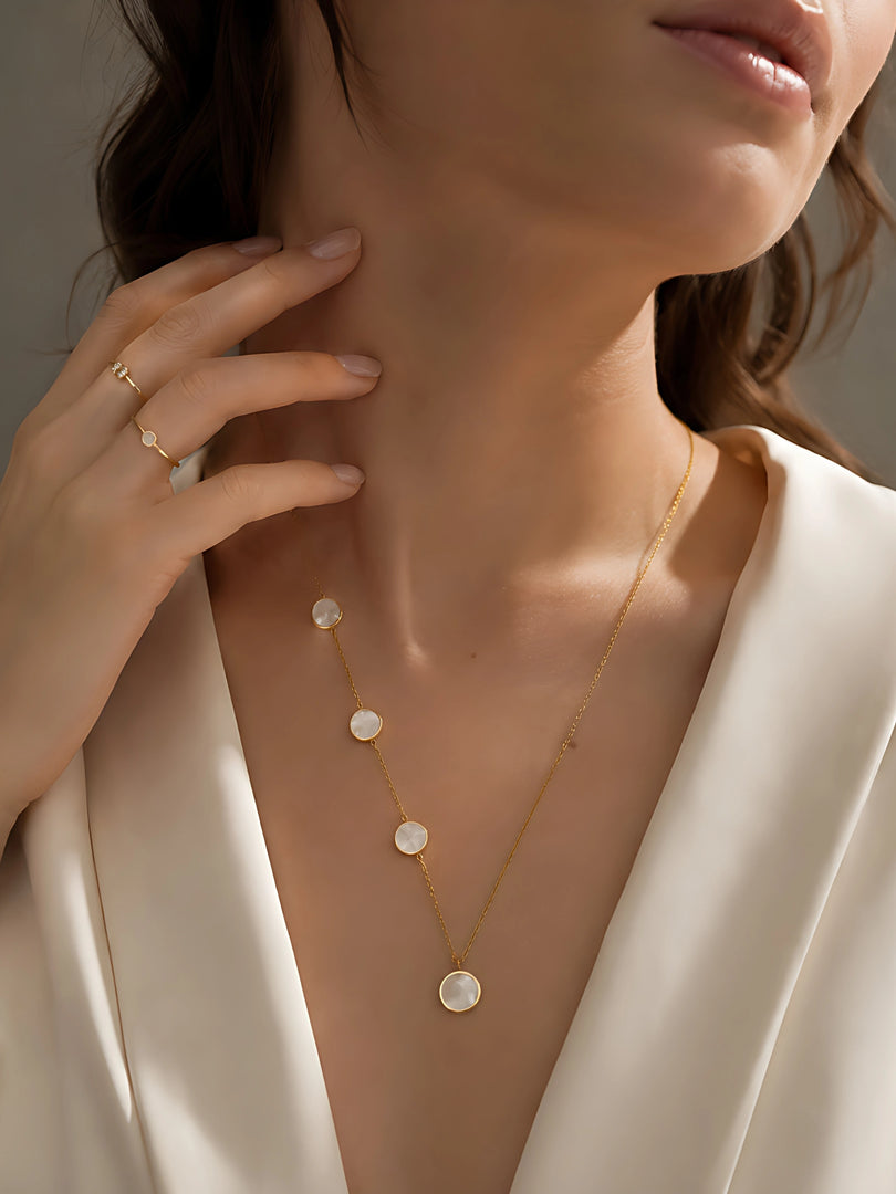 Luna Pearl Station Necklace