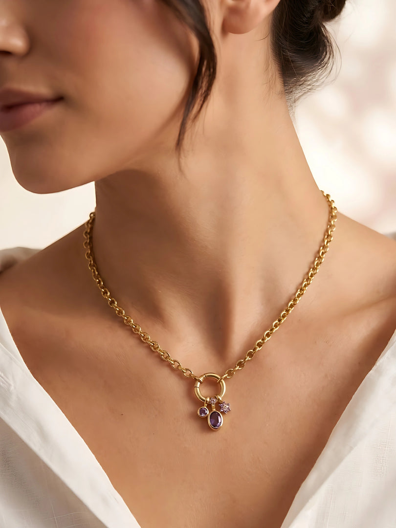 Midnight Charm Pendant Necklace