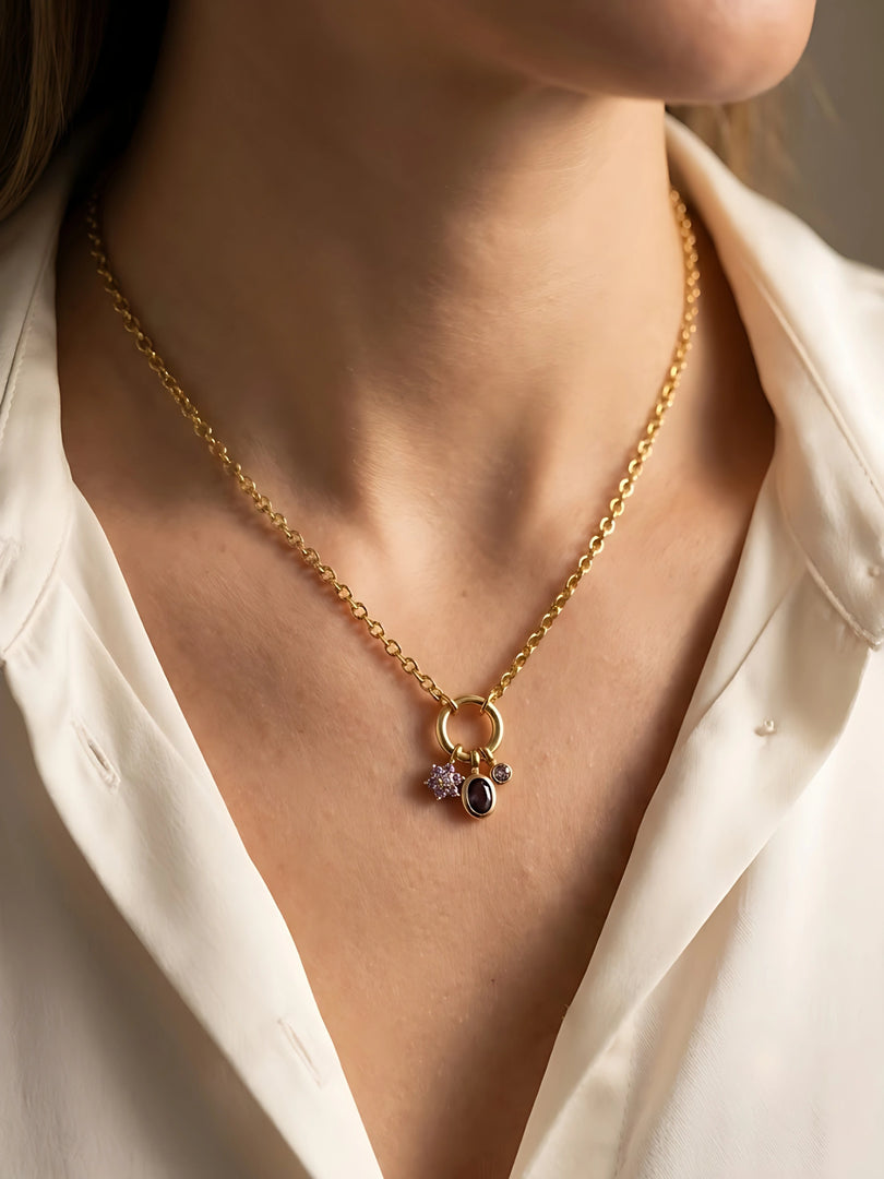 Midnight Charm Pendant Necklace