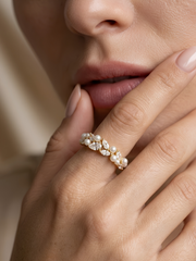Pearl Marquise Bloom Band Ring