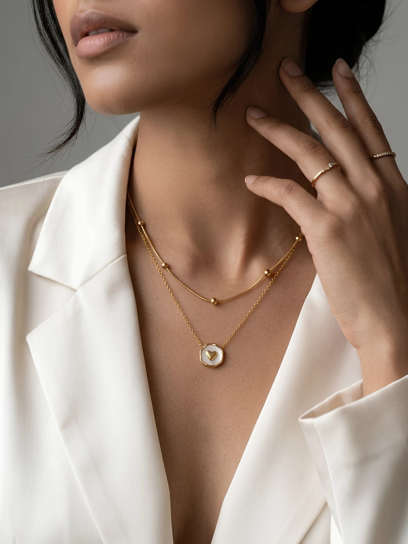 Luna Heart Layered Necklace