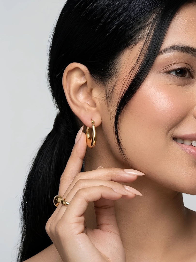 U-shaped Hoops Earrings
