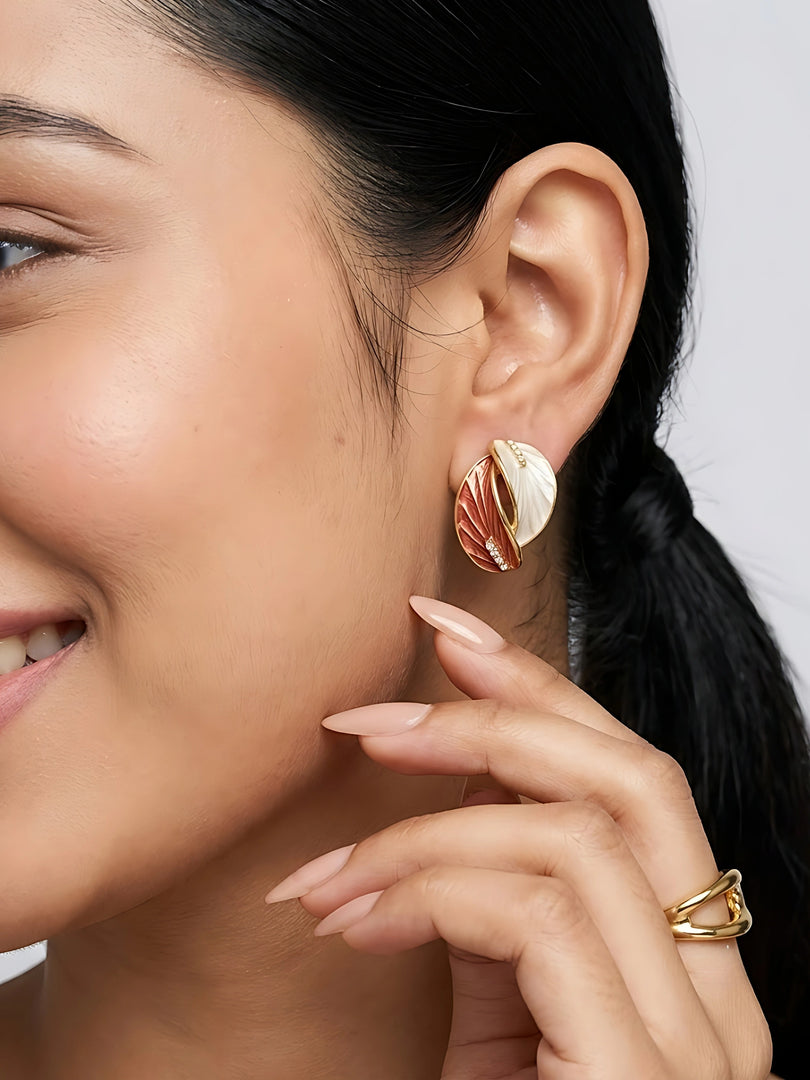 Autumn Leaf Duo Stud Earrings