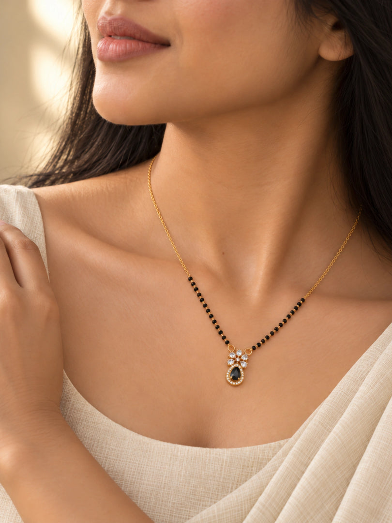 Noir Blossom Drop Mangalsutra