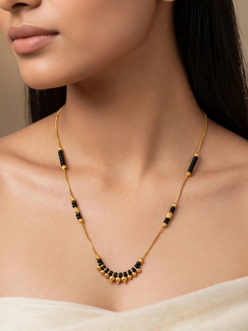 Golden Bead Mangalsutra Necklace