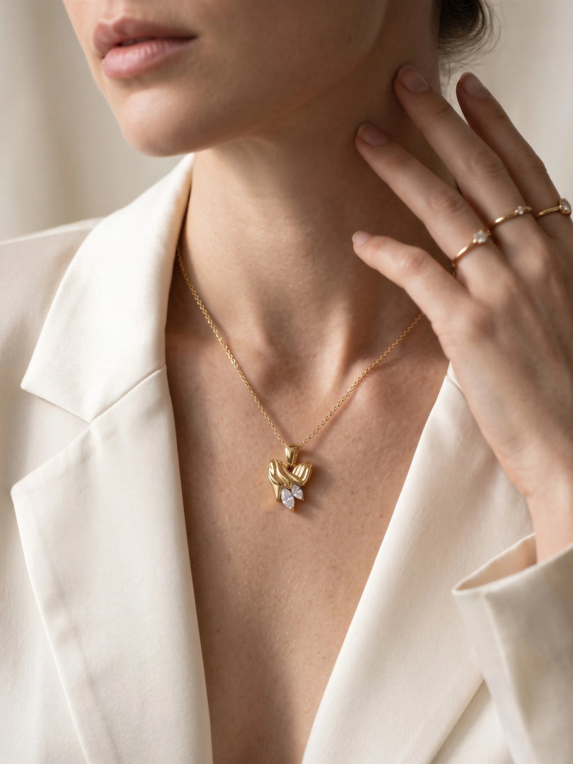 Amour Heart Pendant Necklace