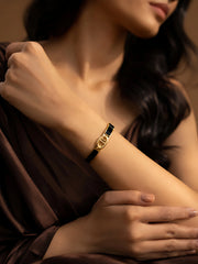 Noir Link Enamel Bracelet