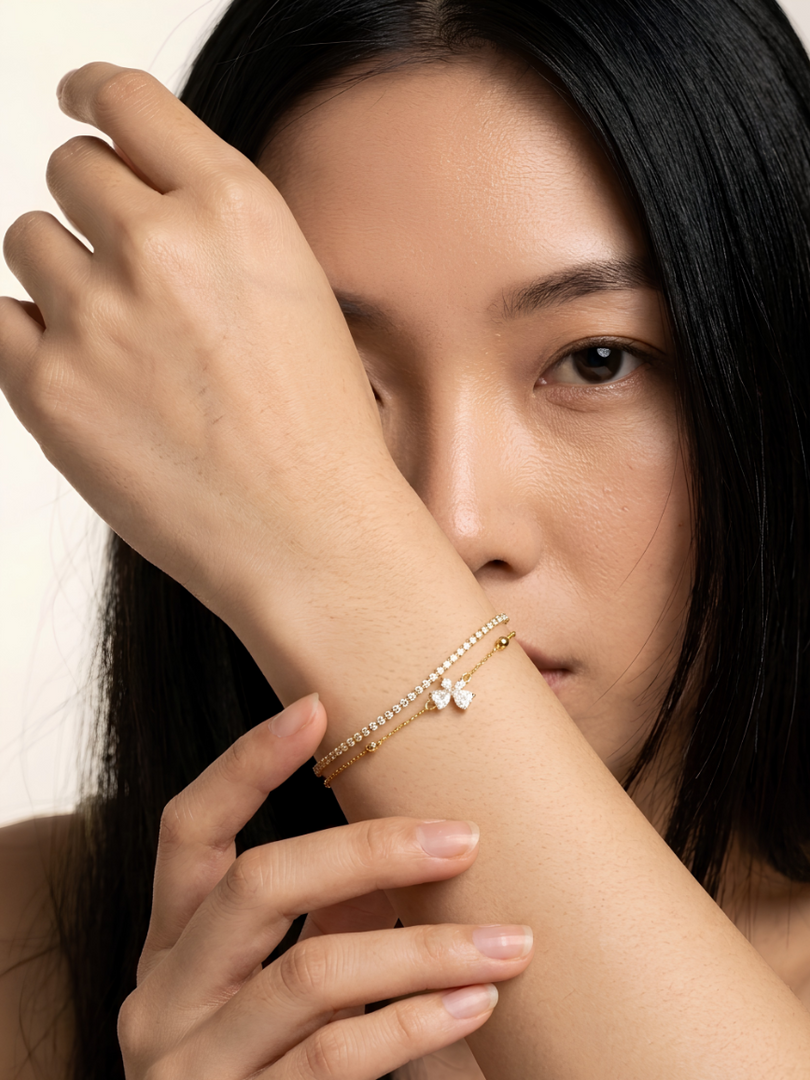 Golden Flora Tennis Whisper Bracelet