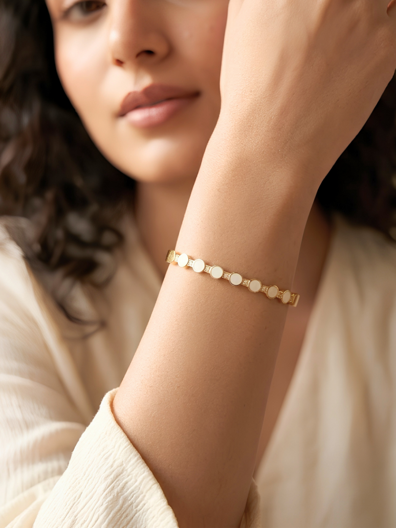 White Enamel Luxe Bracelet