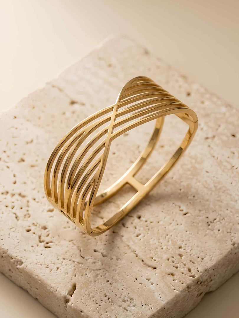 Lyra Multi-Strand Cross Bangle