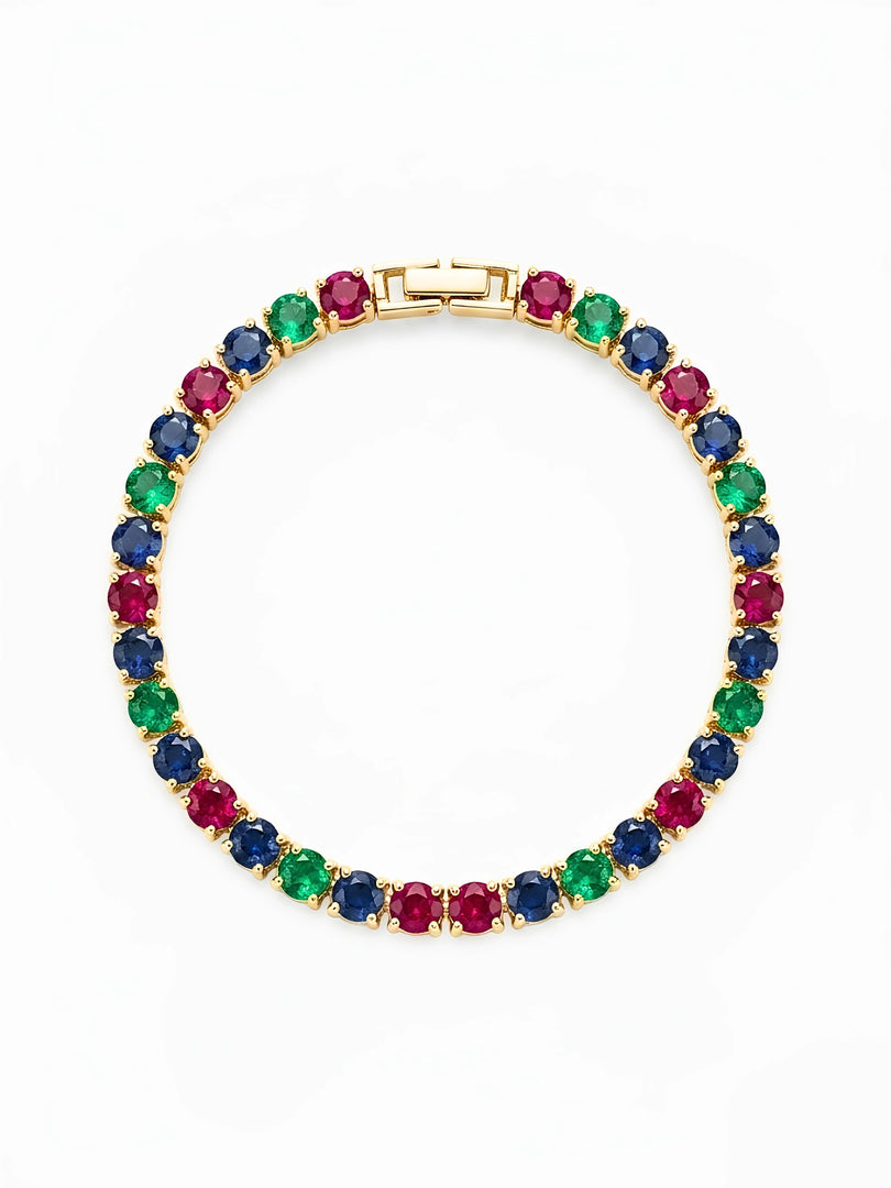 Golden Prism Tennis Bracelet