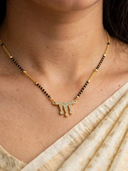 Crystal Wave Mangalsutra Necklace