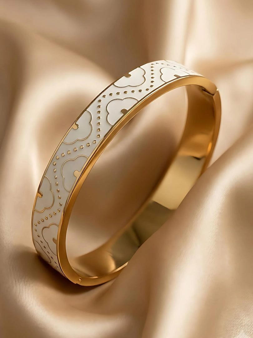 Ivory Mosaic Enamel Bracelet
