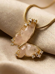 Blush Butterfly Necklace