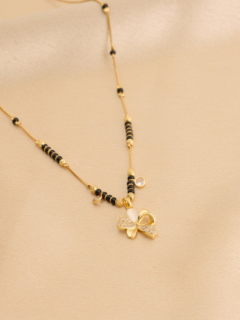 Amulya anti-tarnish 18K gold-plated mangalsutra by Neelora