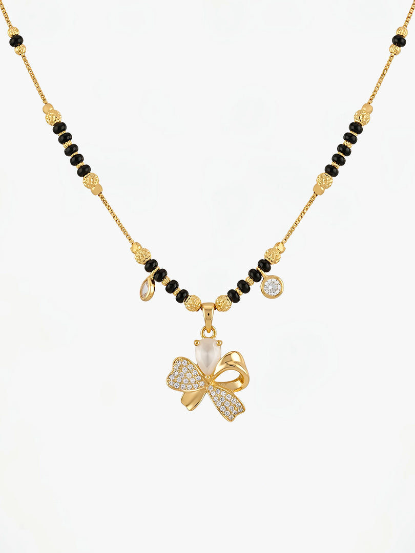 Amulya anti-tarnish 18K gold-plated mangalsutra by Neelora