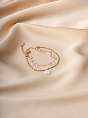 Romantic Layered Pink Bracelet