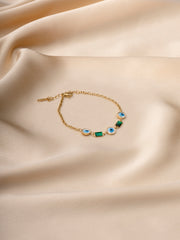Evil Eye & Emerald-Tone Bracelet