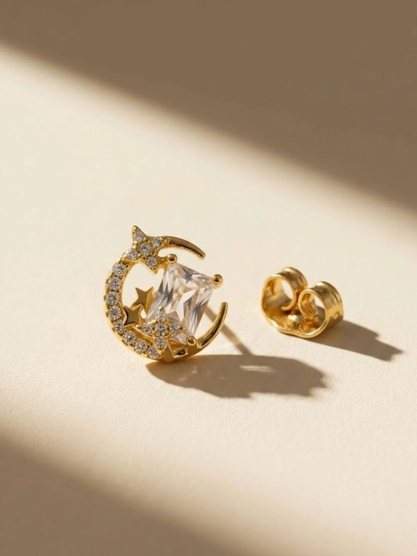 Celestial Moonlight Stud Earrings