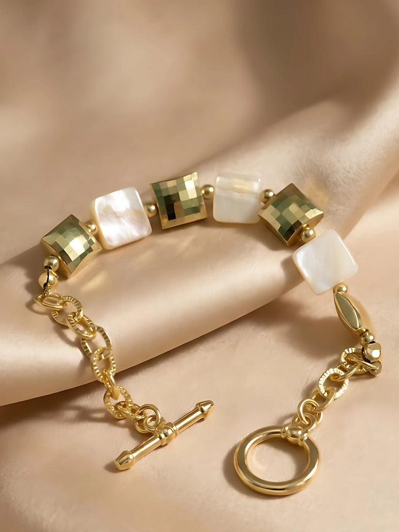 Aurora Mother of Pearl Link Bracelet