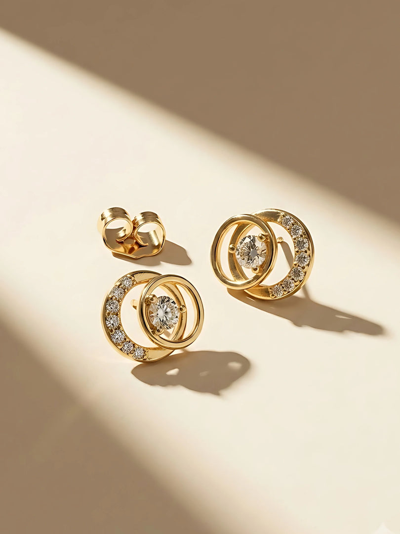 Celestial Orbit Stud Earrings
