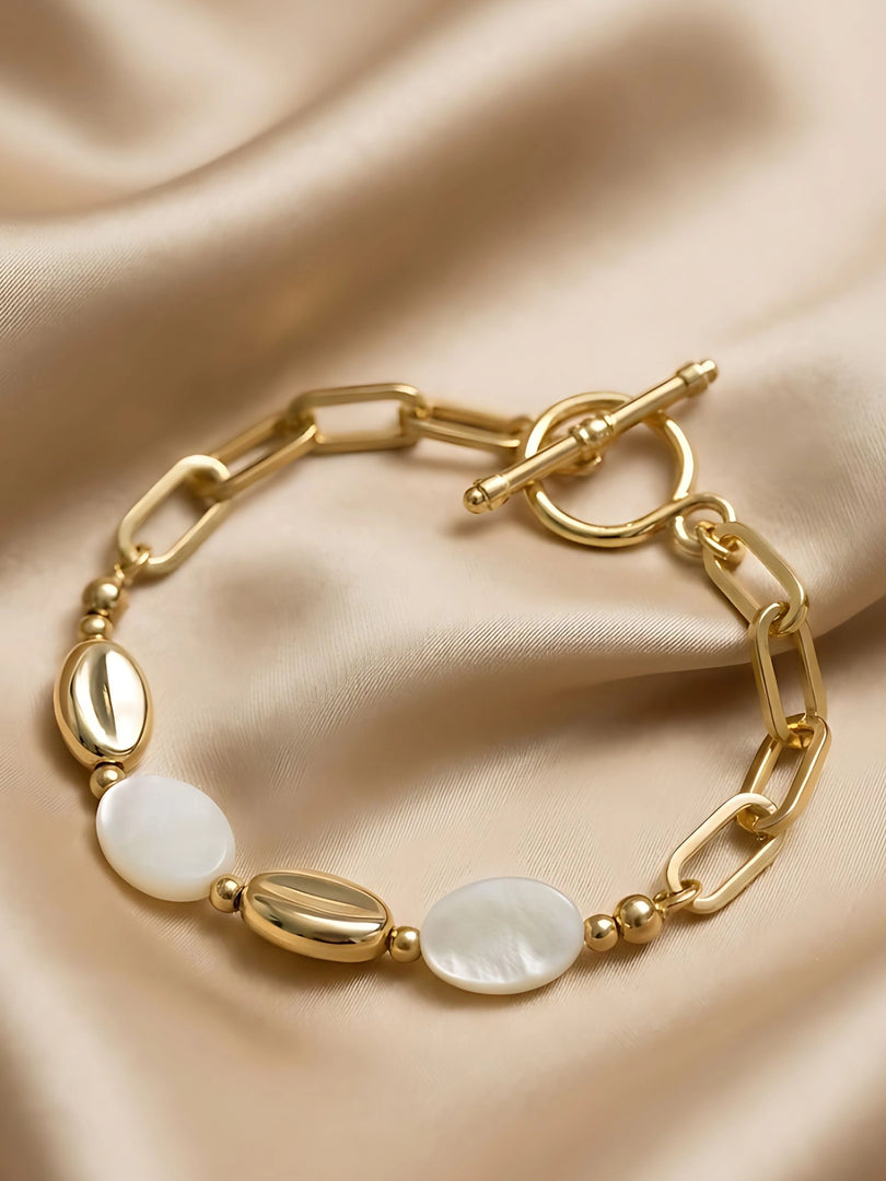 Luna Pearl Link Bracelet